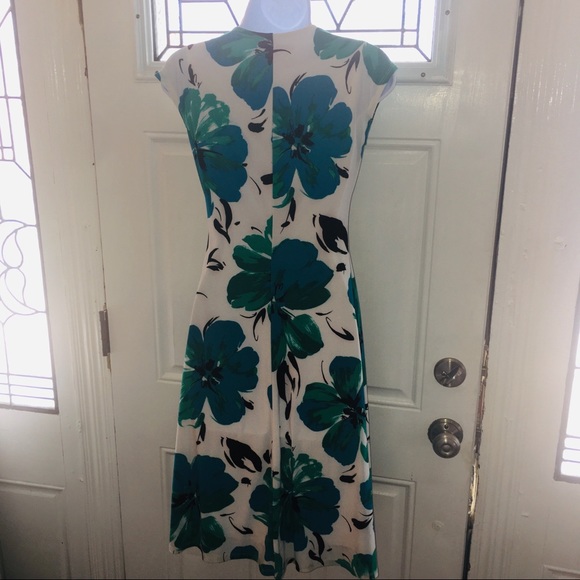 COPY - Evan Picone Floral A-Line Dress with Lining - Picture 3 of 13